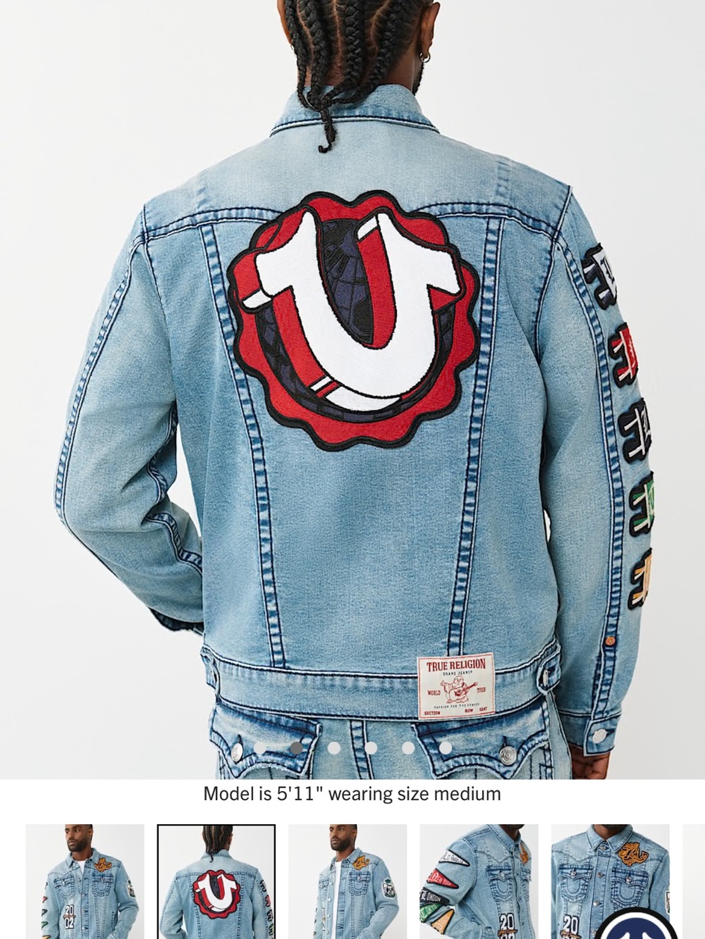 Jimmy Varsity Patch Big T Denim Jacket - Picture 2 of 10